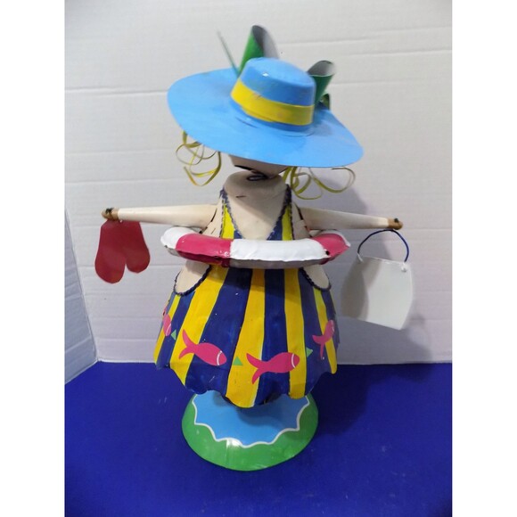 Metal Bathing Beauty Beach Lady Bobble Head Wobble - Picture 3 of 5